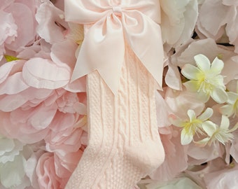 Chaussettes roses hautes, chaussettes pour bébé, chaussettes hautes pour bébé, anniversaire, chaussettes pour tout-petits, chaussettes hautes pour bébé, vêtements de fête pour bébé, nouveau cadeau pour bébé