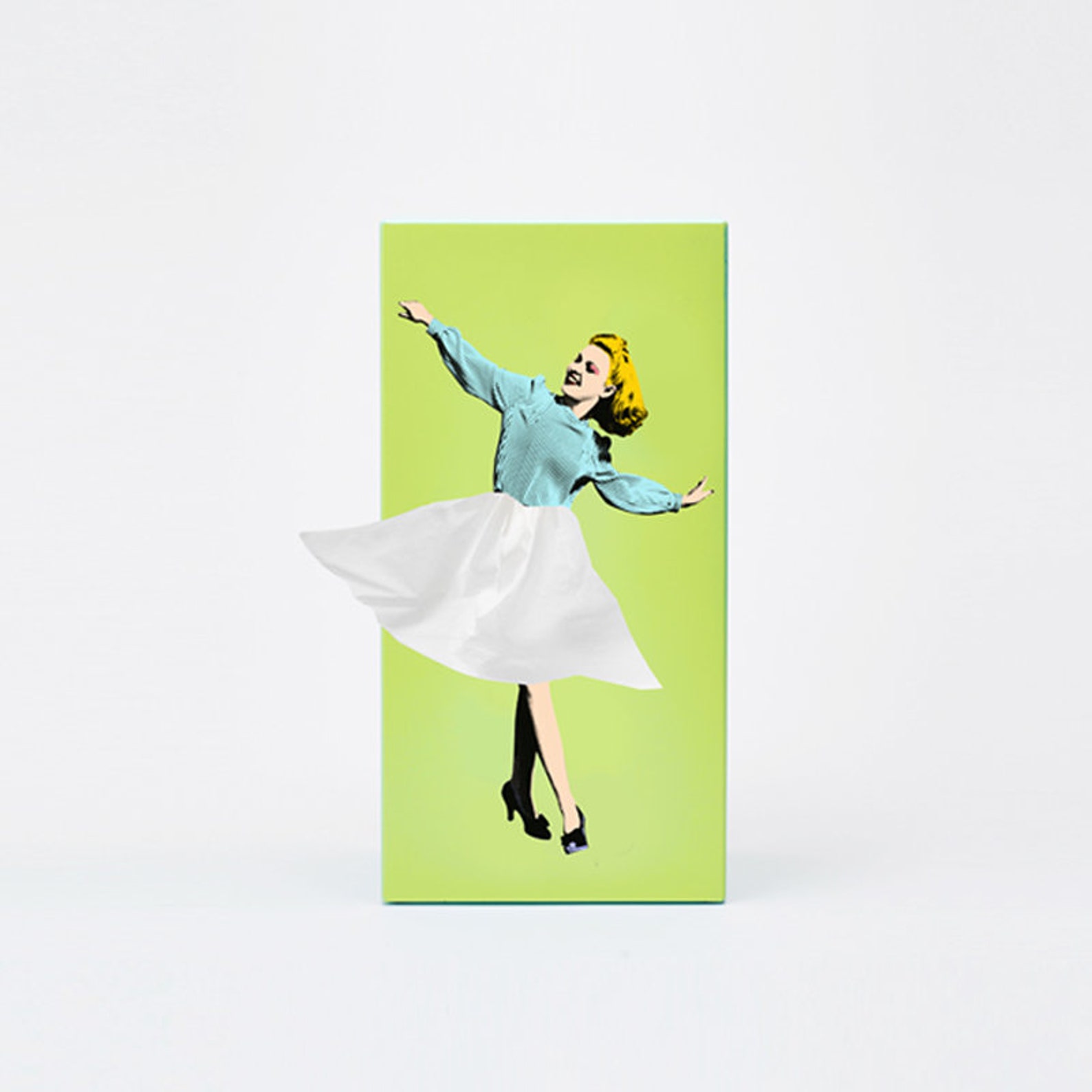 Retro 1940s pin up girl Tissue Box Tissue Up Girl Green Etsy