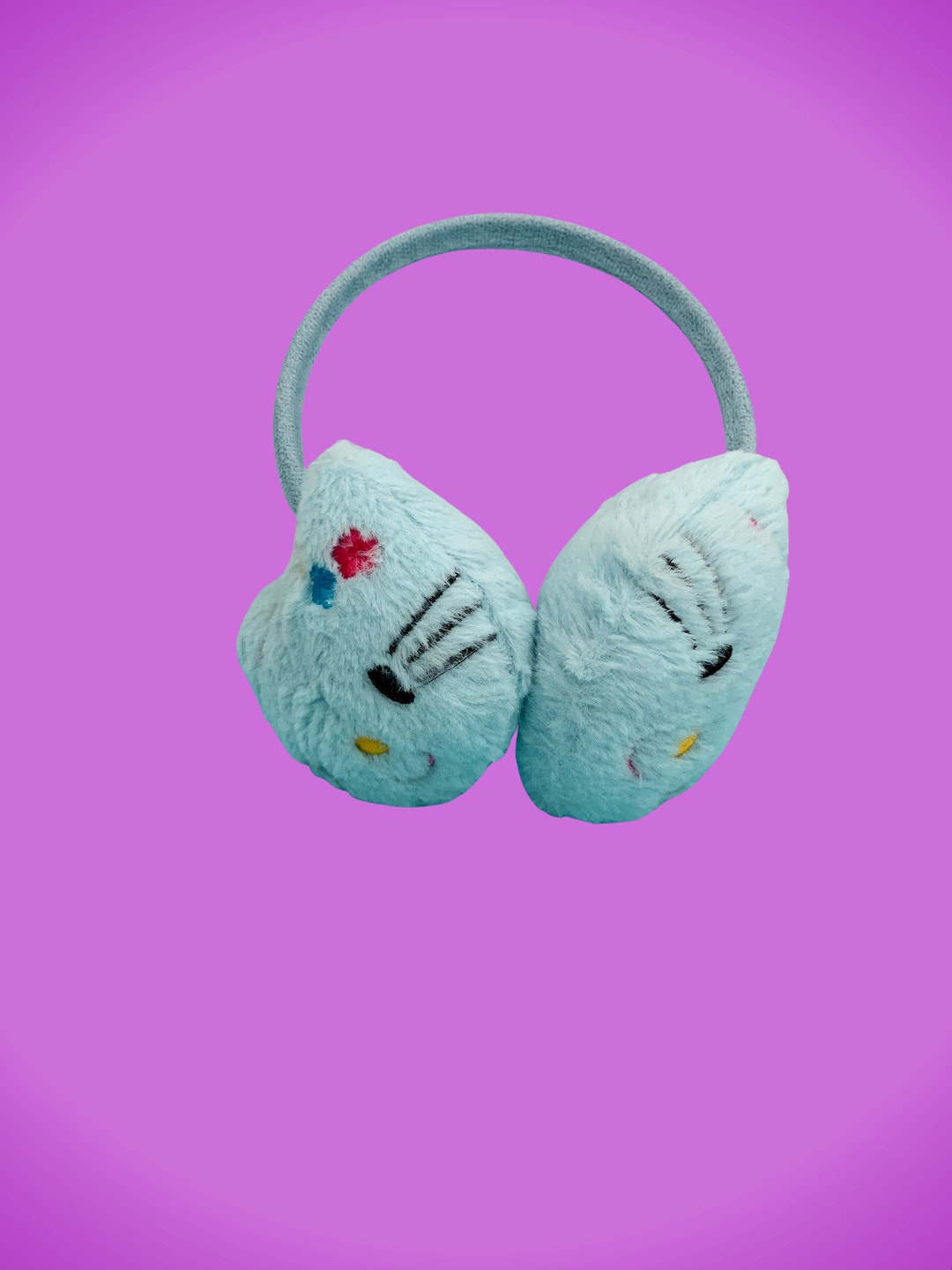 Hello Kitty Soft Toy Pale Blue Earmuffs to Keep Your Ears Warm in