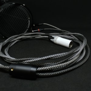 Dubbele 3-pins mini XLR custom handgemaakte hoofdtelefoonkabel voor Abyss AB 1266 en meer