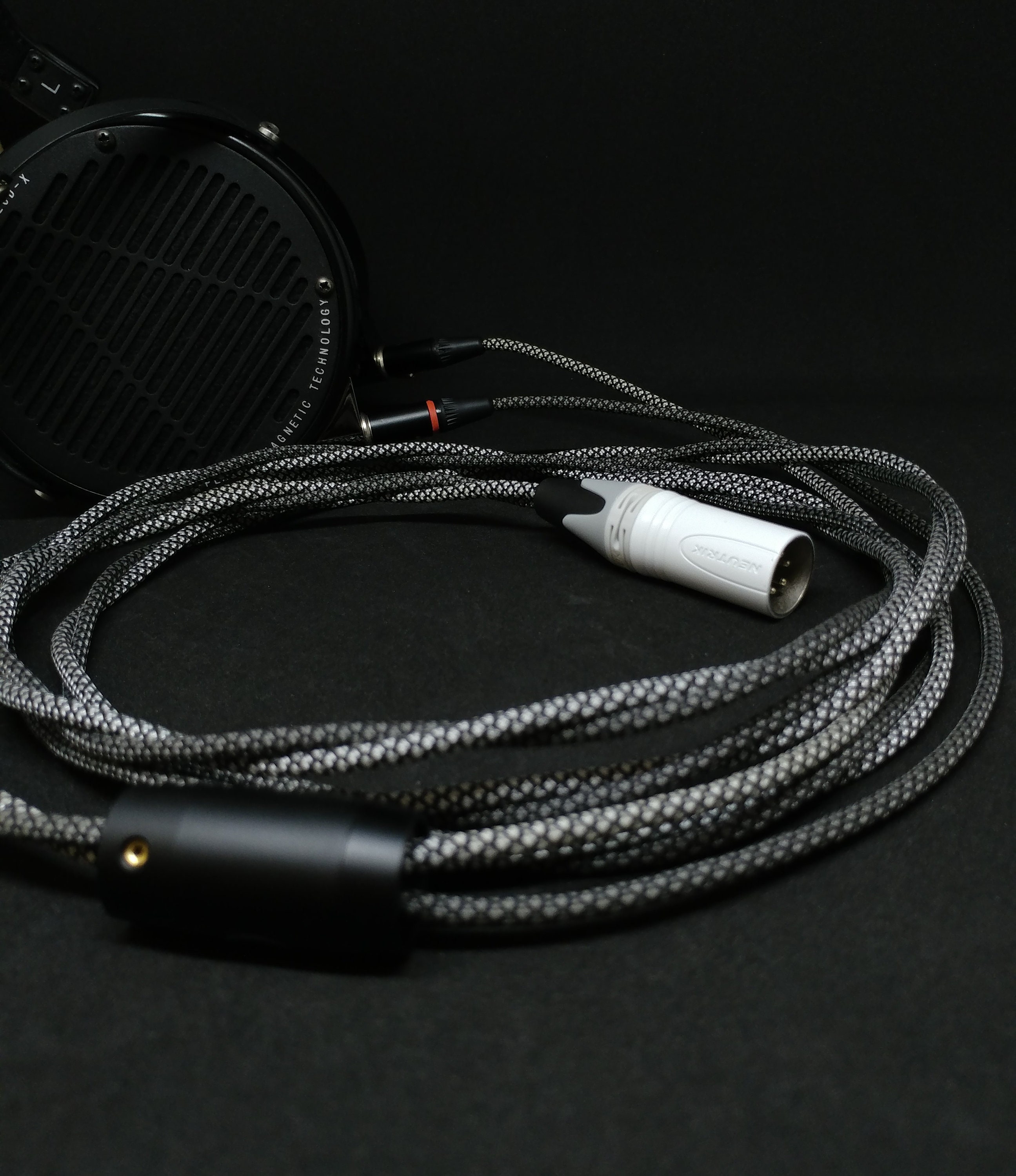 Dual 4 Pin Mini XLR Custom Handmade Headphone Cable For Audeze , ZMF , Meze , HEDD and More - Taijitu