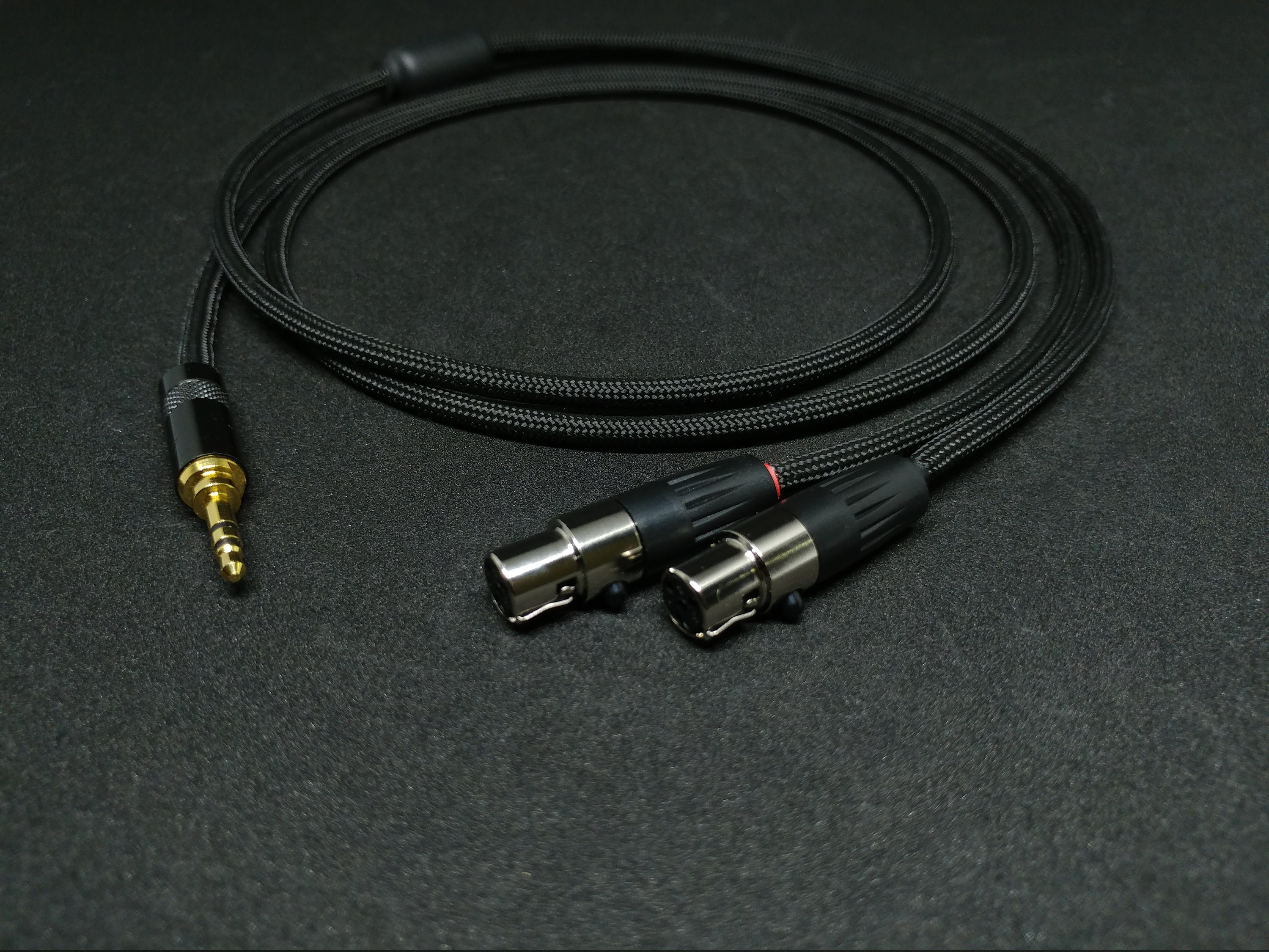 Audeze Dual 4 Pin Mini XLR Custom Headphone Cable for Audeze / ZMF