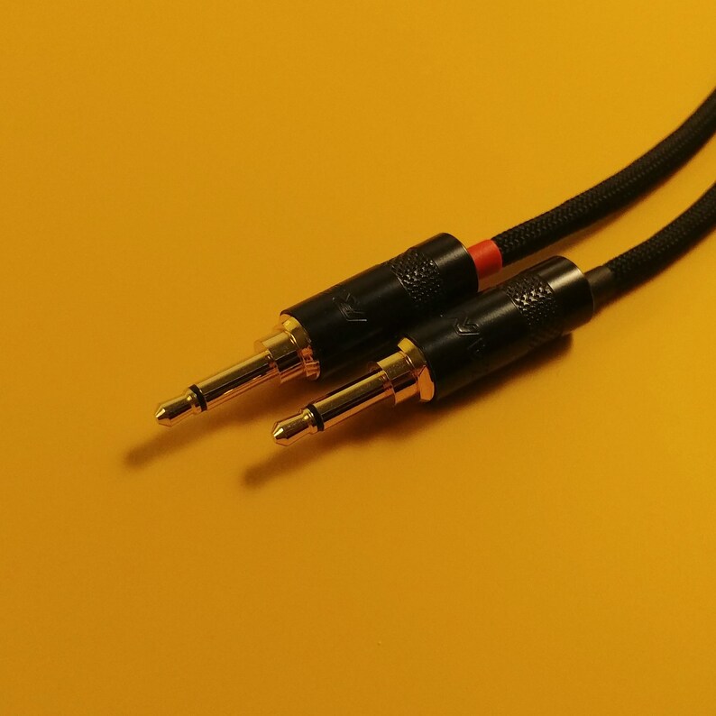 Hifiman / Focal / Sony / FiiO - Dual 3.5mm - Custom Headphone Cable - Authentic Lite - Yellow image 2