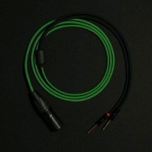 Meze / Focal / HiFiman - Dual 3.5mm Extended - Custom Headphone Cable - Authentic Lite - Green