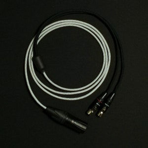 Audeze / Meze / ZMF - Dual 4 Pin Mini XLR - Custom Headphone Cable - Authentic Lite - Silver