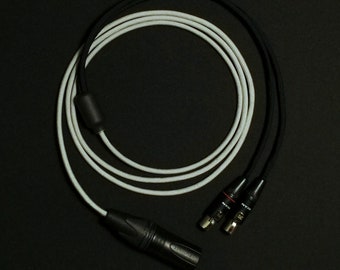 Audeze / Meze / ZMF - Dual 4 Pin Mini XLR - Custom Headphone Cable - Authentic Lite - Silver