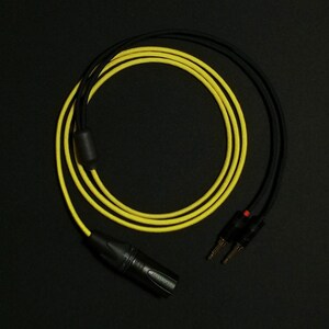 Hifiman / Focal / Sony / FiiO - Dual 3.5mm - Custom Headphone Cable - Authentic Lite - Yellow 4 Pin XLR