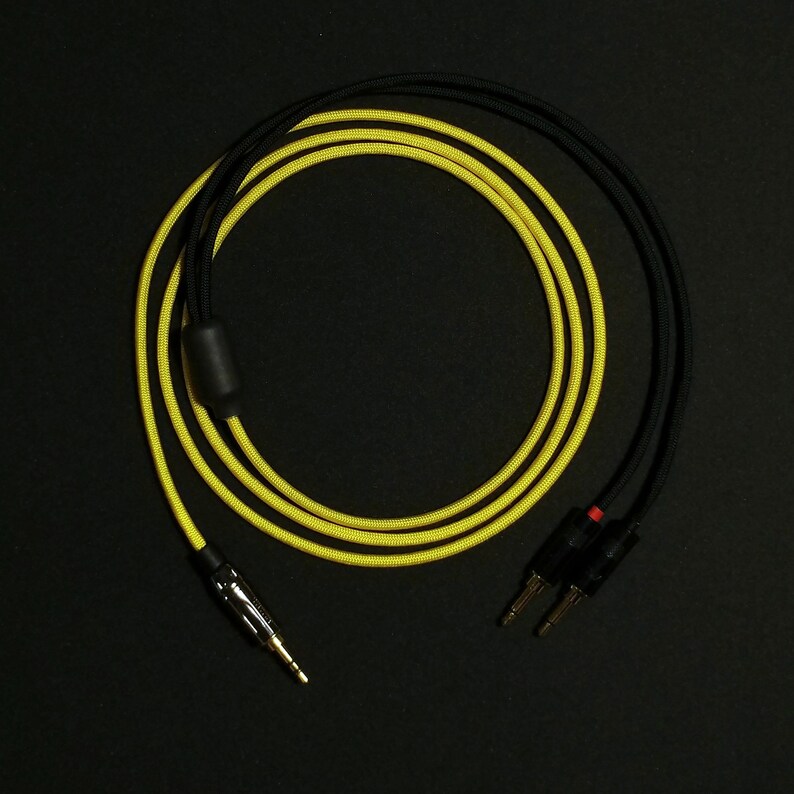 Hifiman / Focal / Sony / FiiO - Dual 3.5mm - Custom Headphone Cable - Authentic Lite - Yellow 3.5mm