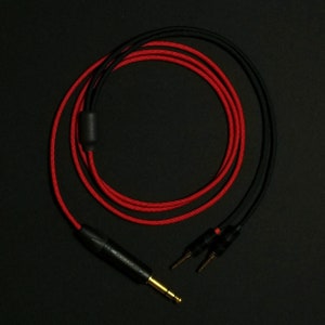 Hifiman / Focal / Sony / FiiO - Dual 3.5mm - Custom Headphone Cable - Authentic Lite - Red
