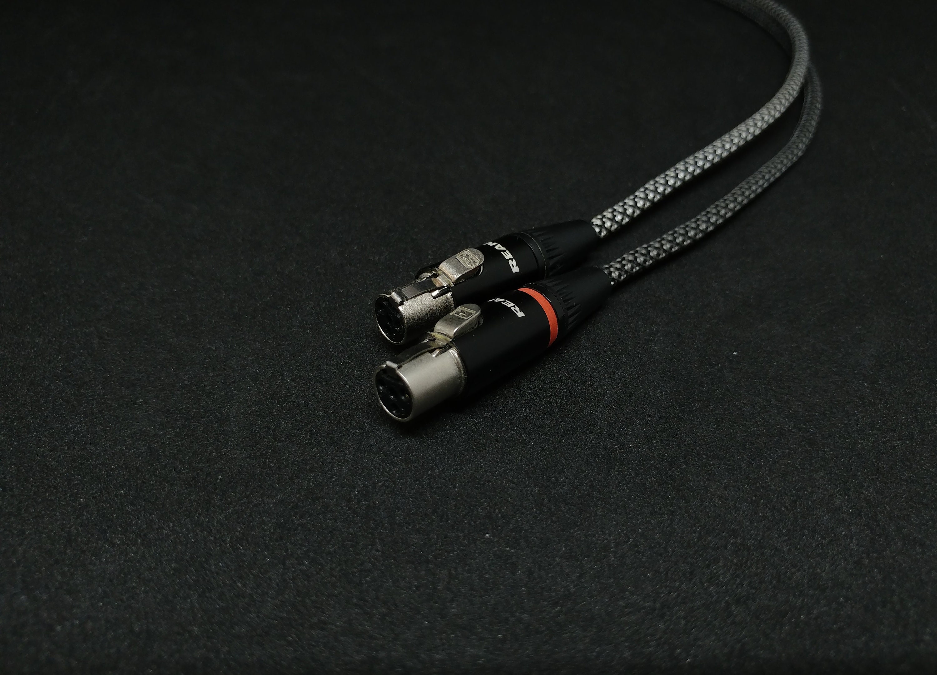 Dual 4 Pin Mini XLR Custom Handmade Headphone Cable for Audeze , ZMF