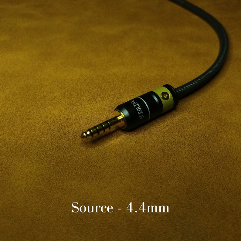 Audeze Dual 4 Pin Mini XLR Black Leather Custom Headphone Cable Air