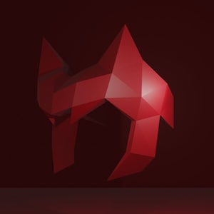 Template Scarlet Witch Paper Craft Template, Instant Pdf Download, 3D Low Poly ,DIY Printable Wandavision Mask
