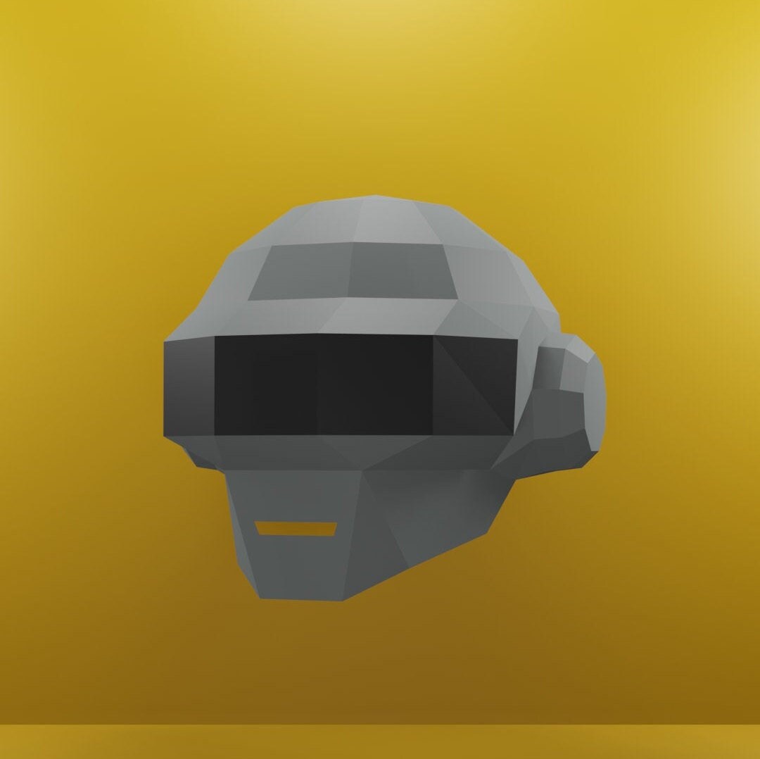 Template DAFT PUNK Thomas Helmet Paper Craft Template, Instant Pdf ...