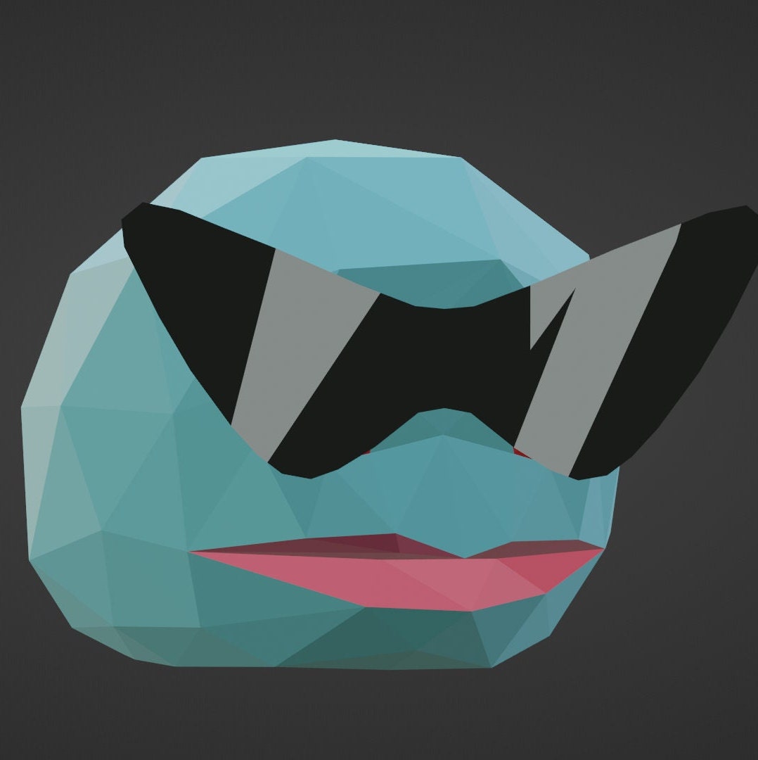 Template Squirtle Paper Craft Template Instant Pdf Download - Etsy México