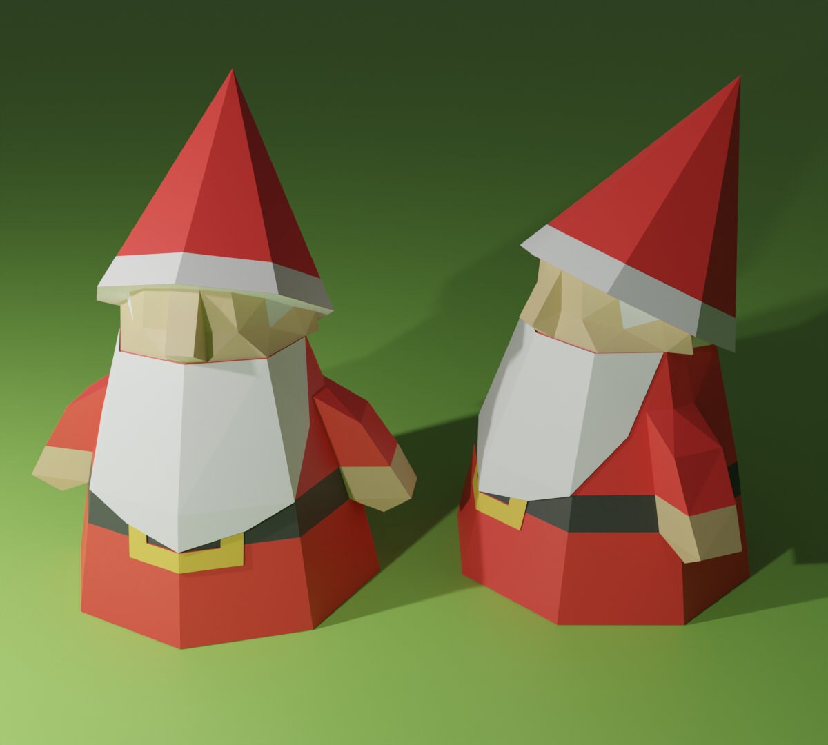 DIY Paper Santa Claus Mask 3D Papercraft template PDF