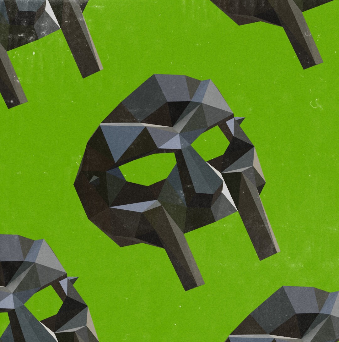 Template MF Doom Mask Papercraft Template, Instant Pdf Download, 3D Low Template MF Doom Mask Papercraft Template, Instant Pdf Download, 3D Low