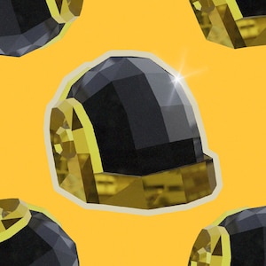 Template DAFT PUNK Guy Manuel Helmet Paper Craft Template, Instant Pdf Download, 3D Low Poly ,DIY Printable