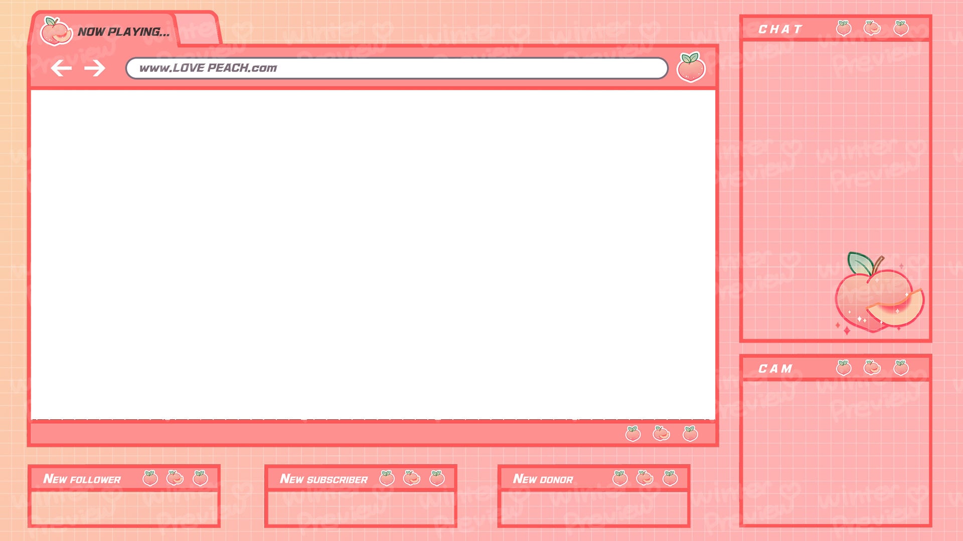 Twitch Pink Aesthetic Pixel Computer Customizable Screen Overlay Set / Streamer Graphics