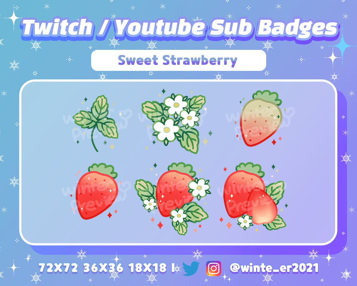 Strawberry Emote Twitch, Discord, Stream