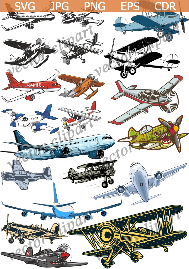 Download Art Collectibles Clip Art Silhouette Cricut Svg Airplane Clipart Airplane Svg Airplane Svg File Silhouette Cut File Digital Bundle Airplane Vector