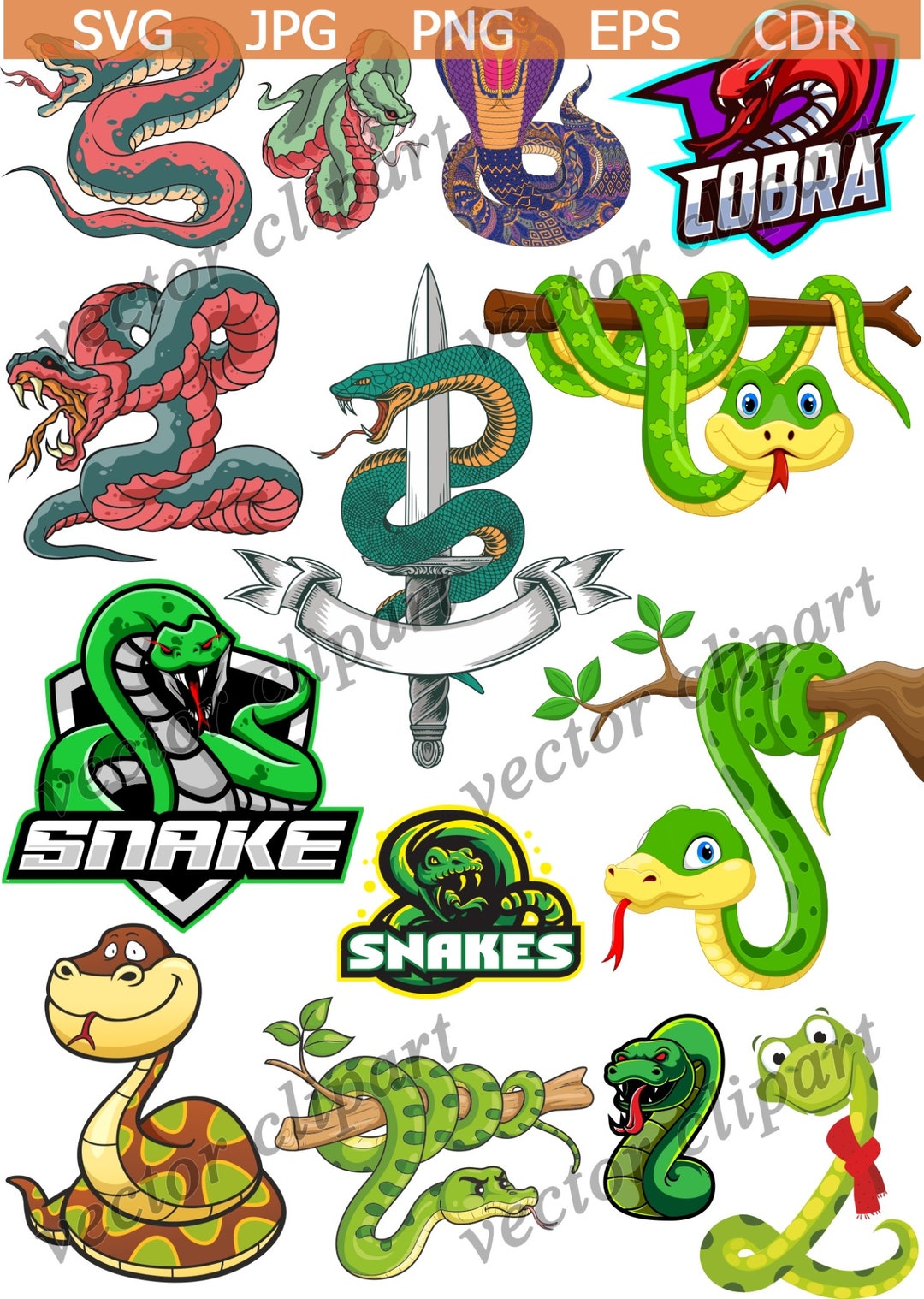 Snake SVG, Snake Clipart, Snake Svg File, Snake Vector, Svg, Svg File ...