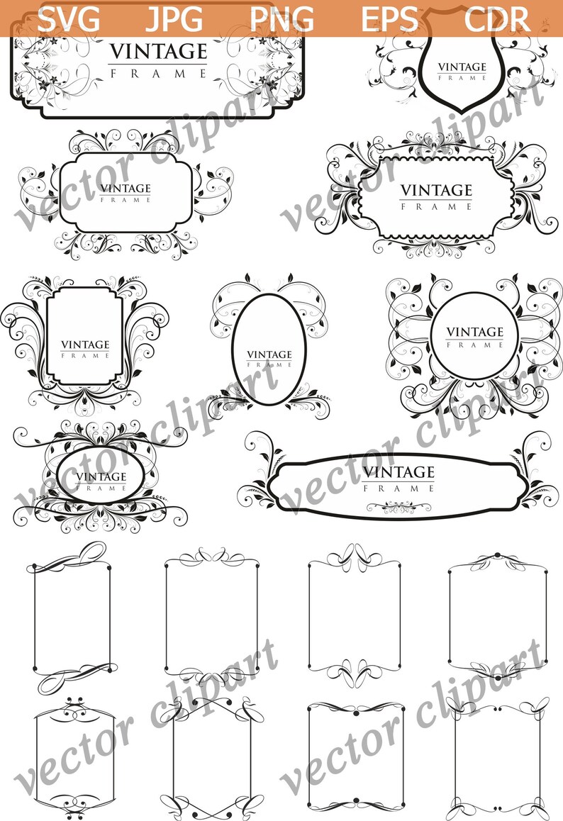 Download Vintage Border Svg Vintage Clipart Vintage Shirt Svg Etsy