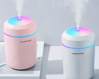 Office Travel Woolves Portable Humidifier Essential Oil Diffuser Mini Aroma Cool Mist Aromatherapy Ultra Quiet 180ML USB Recharge Lightweight Air Purifier for Bedroom Nursery Desk 