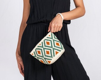 Handwoven Wristlet | Accessories & Makeup Bag | 100% Handmade Crochet | Fair Trade | Ethical Fashion