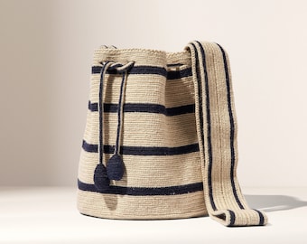 Fair Trade Handwoven Wayuu Mochila – Ethically-Sourced Crochet Crossbody Bag from Colombia