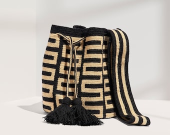 Fair Trade Handwoven Wayuu Mochila – Ethically-Sourced Crochet Crossbody Bag from Colombia