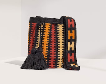 Fair Trade Handwoven Wayuu Mochila – Ethically-Sourced Crochet Crossbody Bag from Colombia