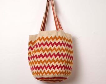 Fair Trade Handwoven Wayuu Susu – Ethically-Sourced Crochet Tote Bag from Colombia