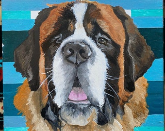 Custom Dog Oil Painting