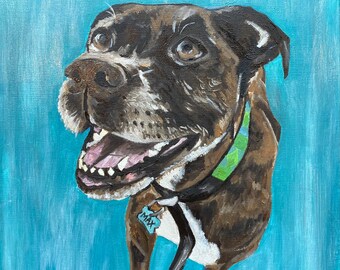 Custom Dog Oil Painting