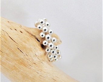 925 silver pearl ring, weaving ring