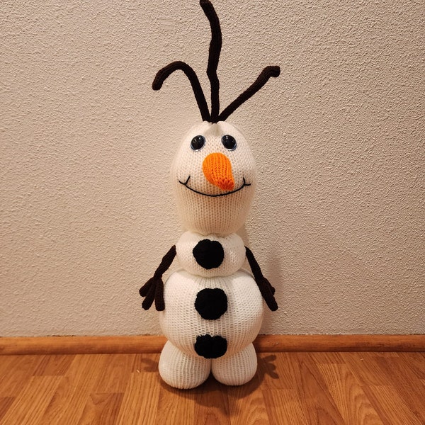 Olaf Stuffed Animal -Circular Knitting Machine PDF PATTERN ONLY-