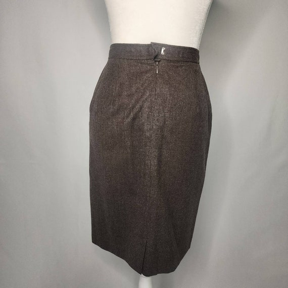 Vintage Worsted Wool Brown 2 Piece Skirt Suit Jac… - image 9