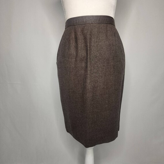 Vintage Worsted Wool Brown 2 Piece Skirt Suit Jac… - image 8