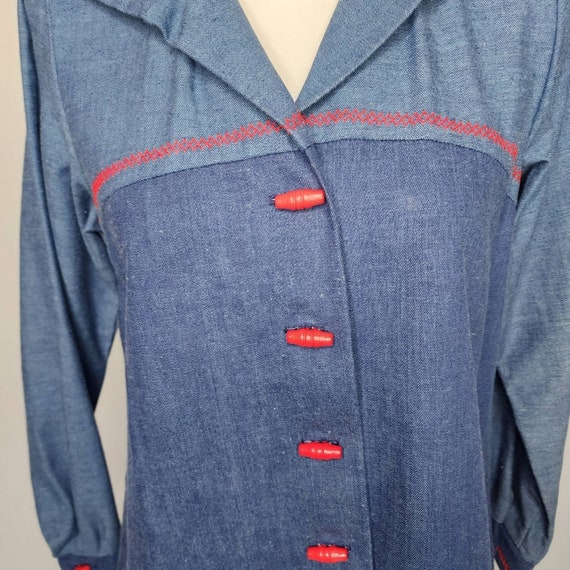 Vintage 70's Denim Jacket & Maxi Skirt Small Medi… - image 5
