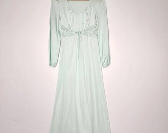 Vintage Long Satin Nightgown Shadowline XS Small