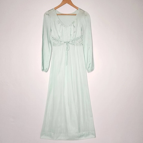Vintage Long Satin Nightgown Shadowline XS Small