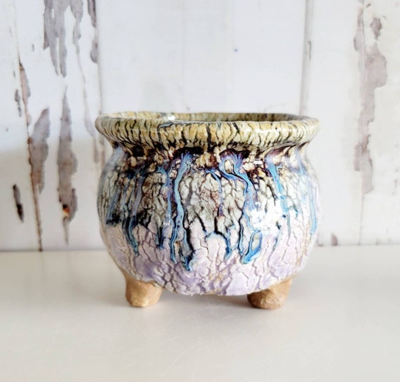 4 Round Ceramic Pots for Indoor Plants Succulents and Etsy