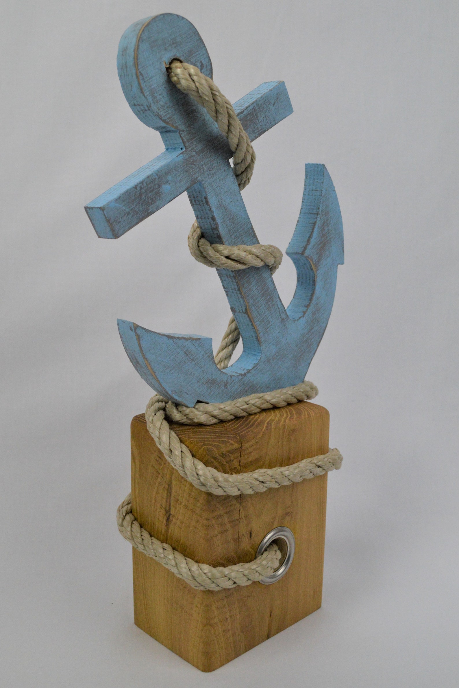 Decorative Wood Anchor With Tamps on One Foot of Oak/ Robinia Etsy
