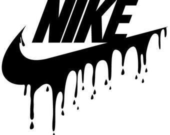 nike sign with drip