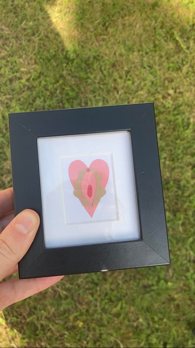 Vulva Love Framed Paper Cutout Trio of Original Illustrations Body Positive Gifts for Her Etsy