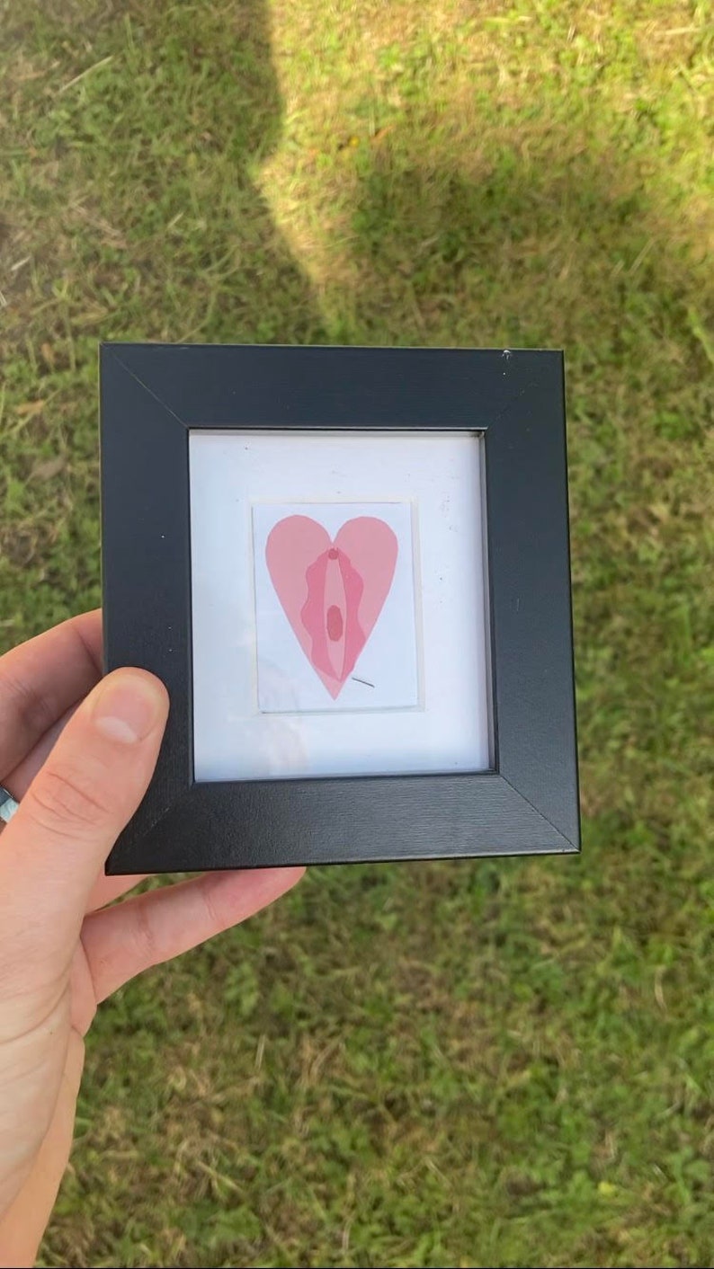 Vulva Love Framed Paper Cutout Trio of Original Illustrations Body Positive Gifts for Her Etsy