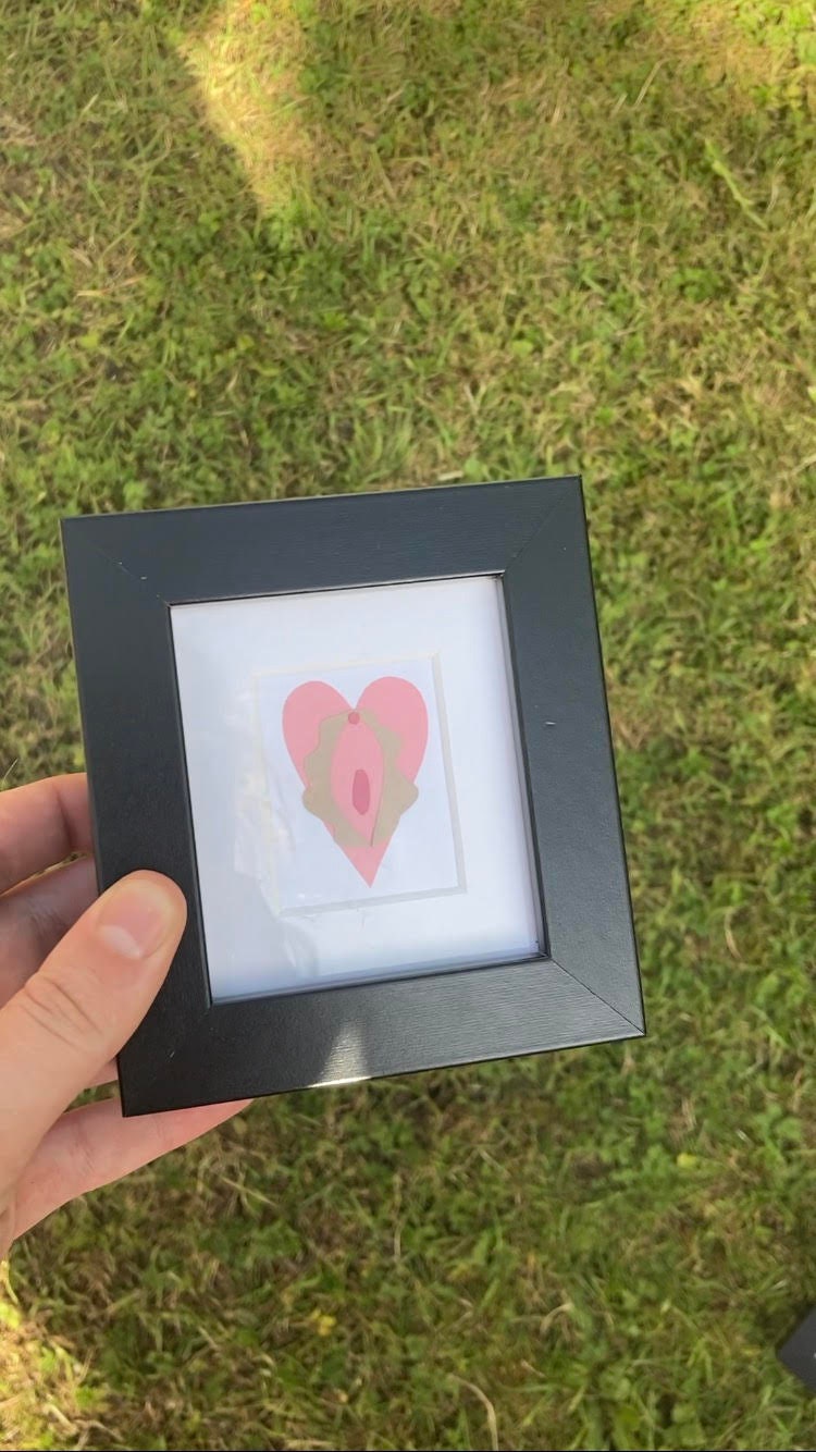 Vulva Love Framed Paper Cutout Trio of Original Illustrations Body Positive Gifts for Her Etsy