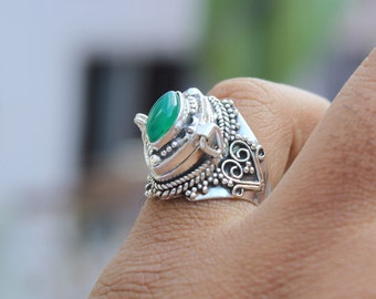 Green Stone Ring 92.5 Sterling Silver Ring,Valentine Gift Midi Ring Statement Ring Organic Ring,Promise Ring Daily Wear Ring -RGT-052 Green Topaz Ring Birthstone Ring Topaz Ring 