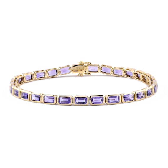 a♡出品 フランス輸入ゴールド アメジスト ブレスレット