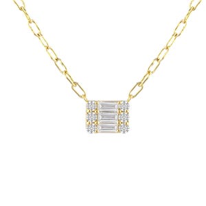 18K Yellow Gold Diamond Necklace: SI Clarity, Handcrafted